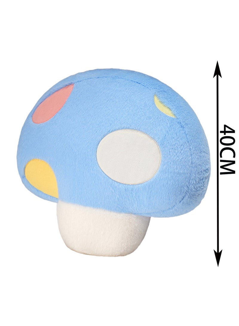 40cm Blue Mushroom Pillow Plush Toy Living Room Sofa Cushion Doll Ornaments | Gift For Children, Friends - Image 2